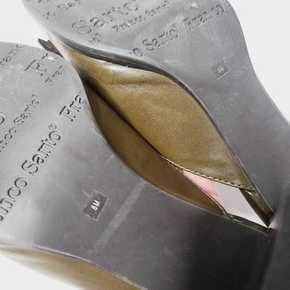 Franco Sarto Brown Croc Leather Slide On Mule Size 8 - Picture 9 of 16